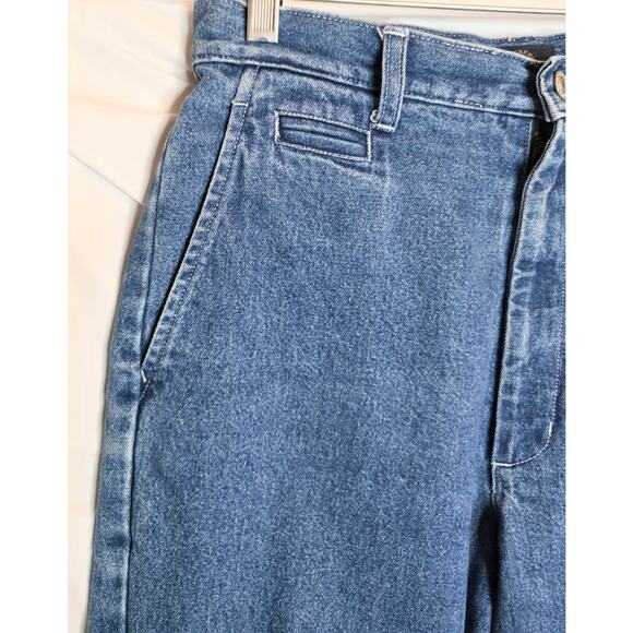 Vintage 1996 Dockers Jeans Women's Size 8 Blue Denim Trousers Tapered Legs - Picture 3 of 8